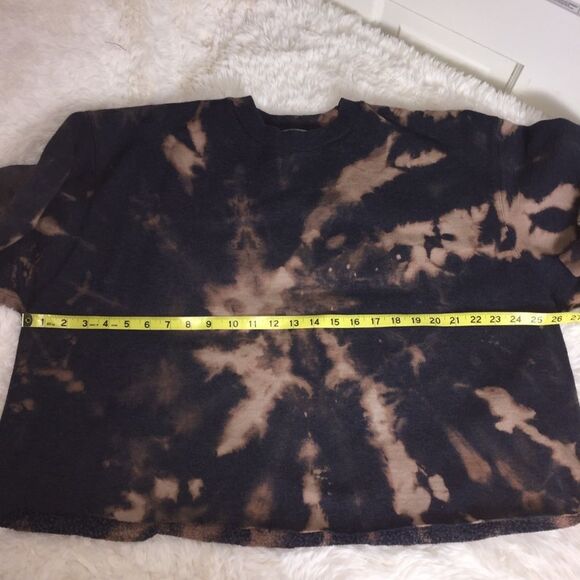 Champion ECO Cropped Bleached Tie Dye Sweatshirt Sz XL Warm Boho Cozy Beach - Picture 8 of 11